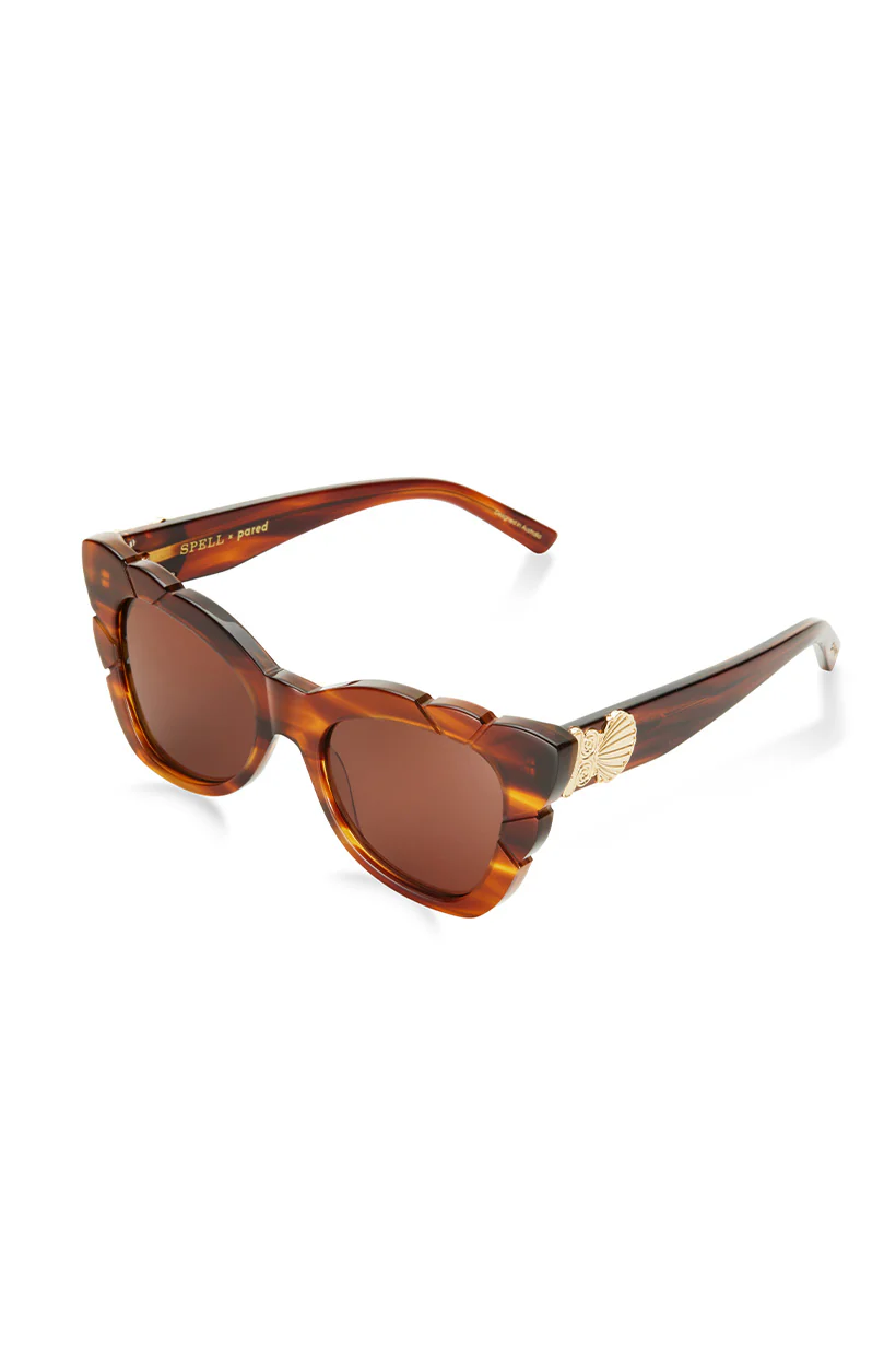 Marilyn Thick Arm with Solid Brown Lens Sunglasses - Image 3