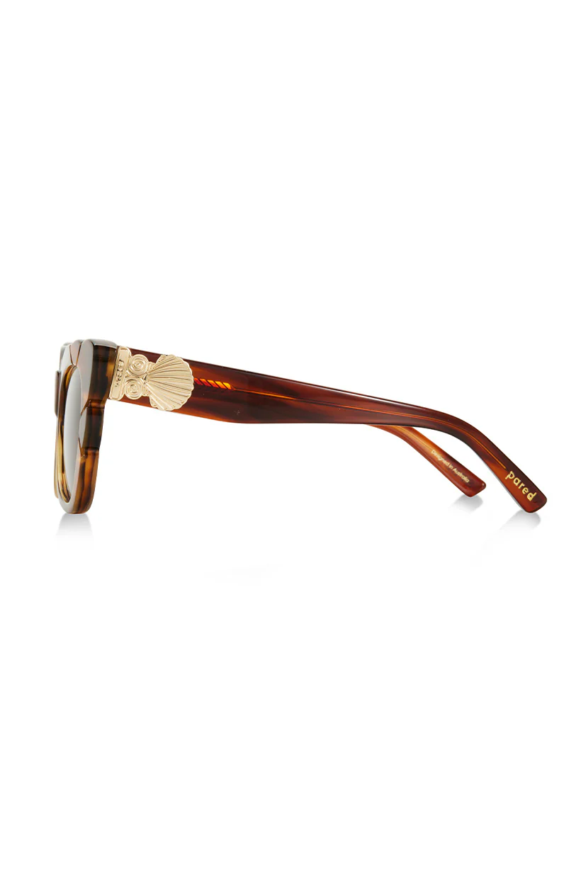 Marilyn Thick Arm with Solid Brown Lens Sunglasses - Image 4
